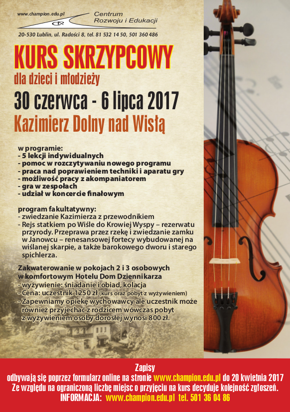 Kurs skrzypcowy 2017